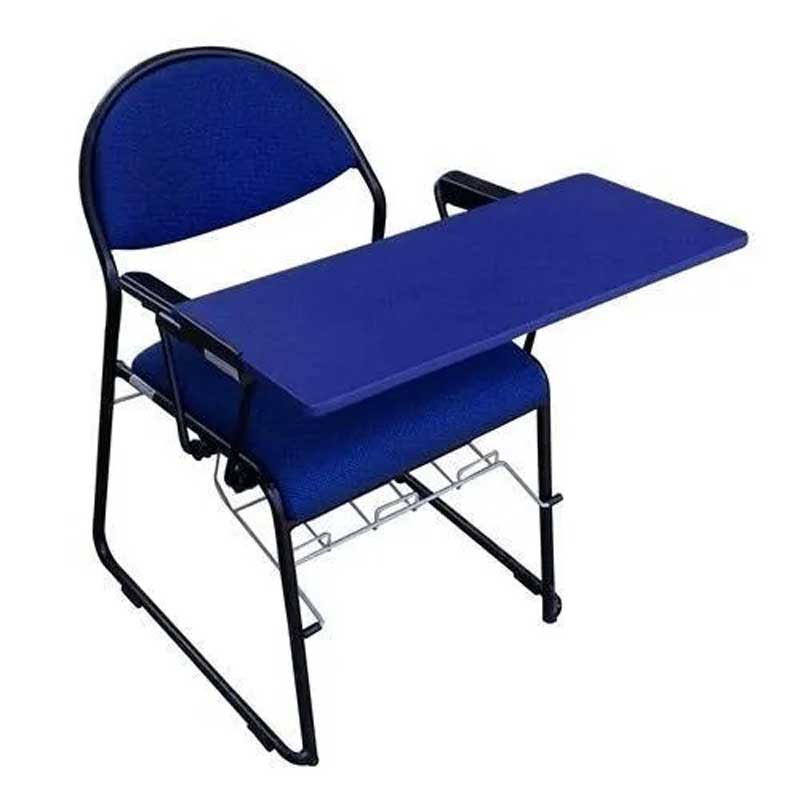 Blue and Black Fixed Arm Writing Pad Collage Chair Manufacturers in Ghana